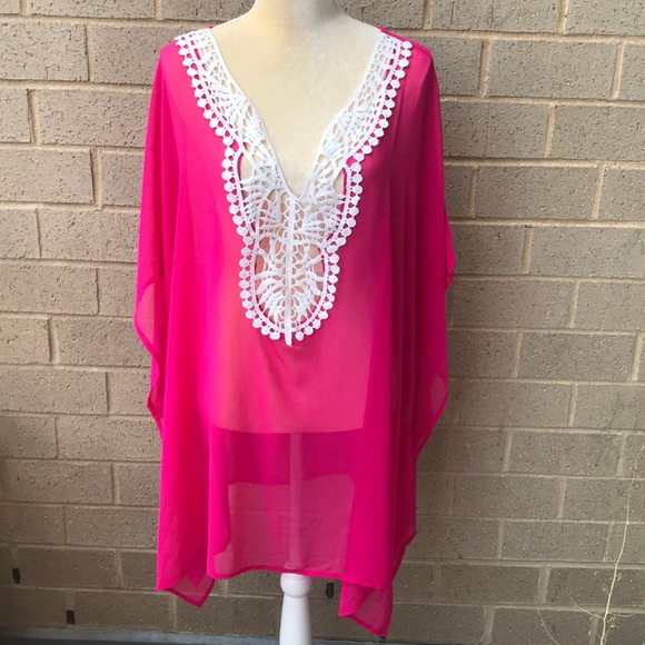 Plus Sz caftan style cover up - Picture 2 of 4